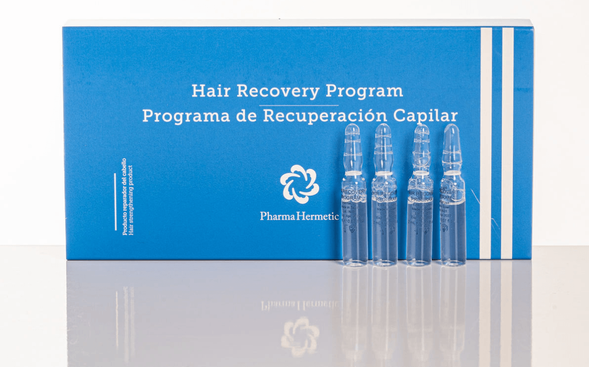 Pharma Hermetic Hair Recovery Program box with ampoules for professional hair treatment
