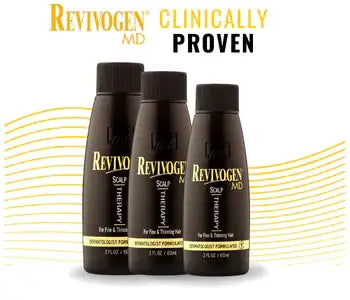 Revivogen MD Scalp Therapy Kit for hair regrowth, clinically proven formula for fine and thinning hair.