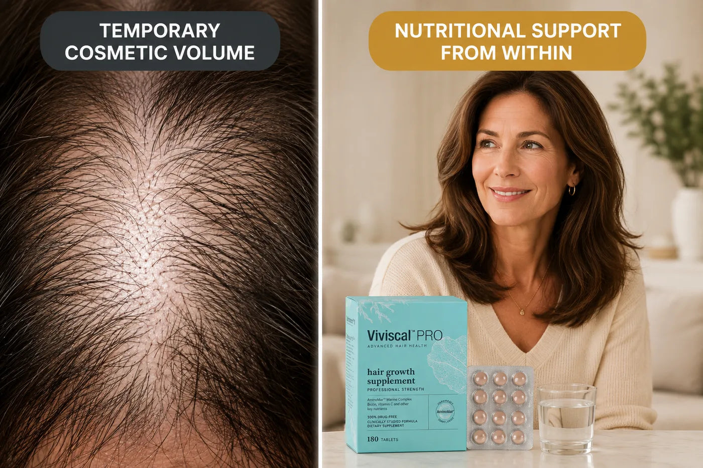 Go Beyond Temporary Volume — Support Thicker, Fuller-Looking Hair From Within