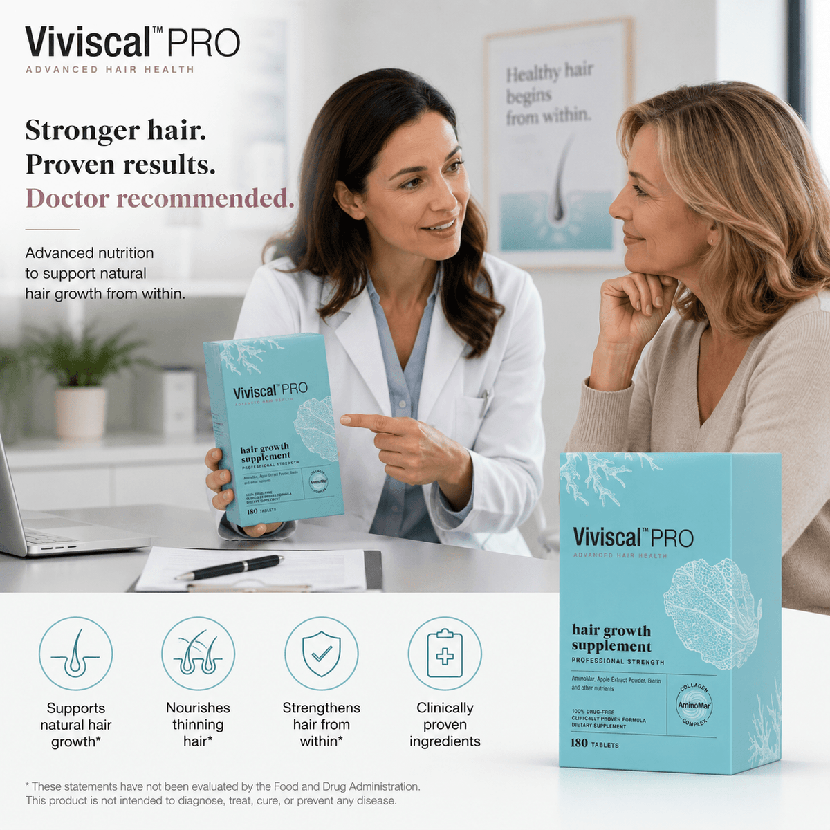 Viviscal Professional Supplements – 180 Tablets (90-Day Supply)