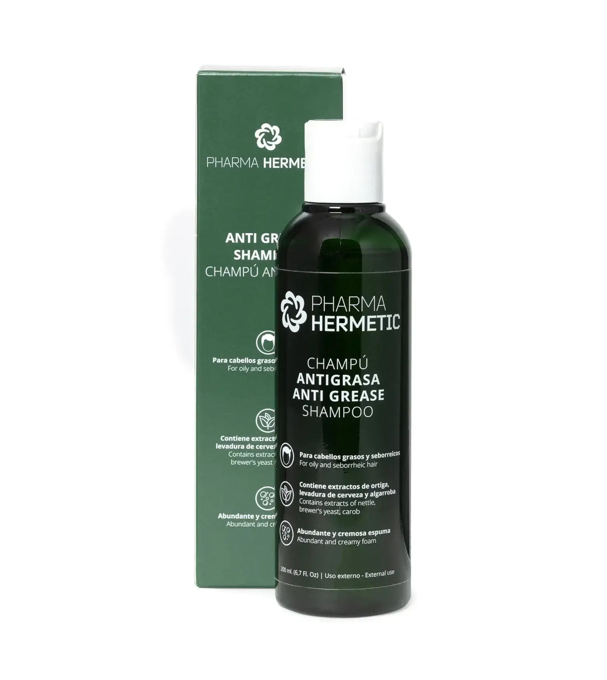 P.H. Anti-Grease Shampoo bottle with packaging designed for greasy hair treatment.